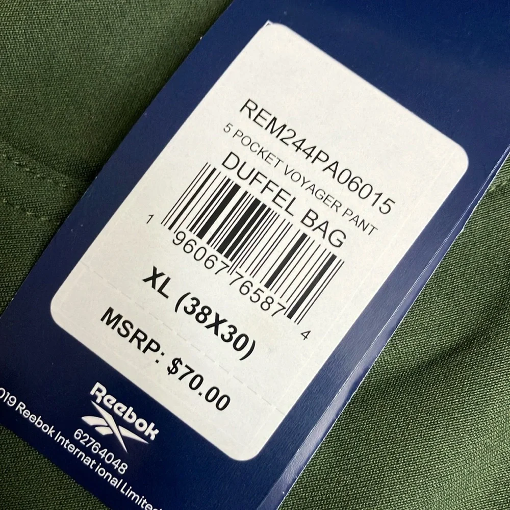 Reebok 5-Pocket 38x30 Voyager Golf Pants Green Men's NWT